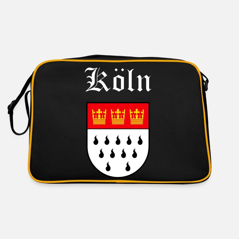 Armoiries de Cologne avec des lettres blanches Sac Retro