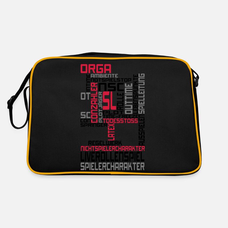 Textwolke LARP - Retro Tasche - Schwarz/Gold