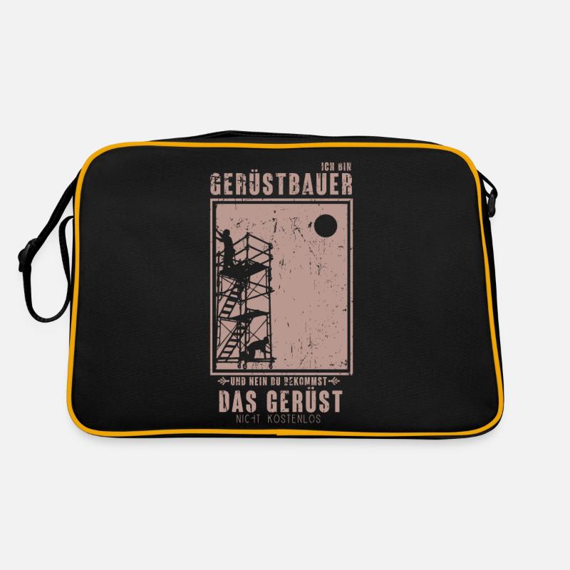Gerüstbauer Geschenkidee Gerüstbau Geselle Meister Retro Tasche