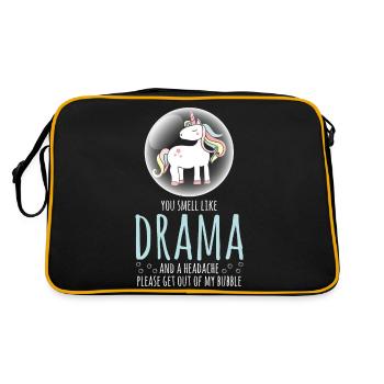 Unicorn You Smell Like Drama and A Headache Please - Retro Bag - black/gold - Back