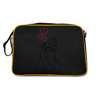 hand paw love - Retro Bag - black/gold - Back