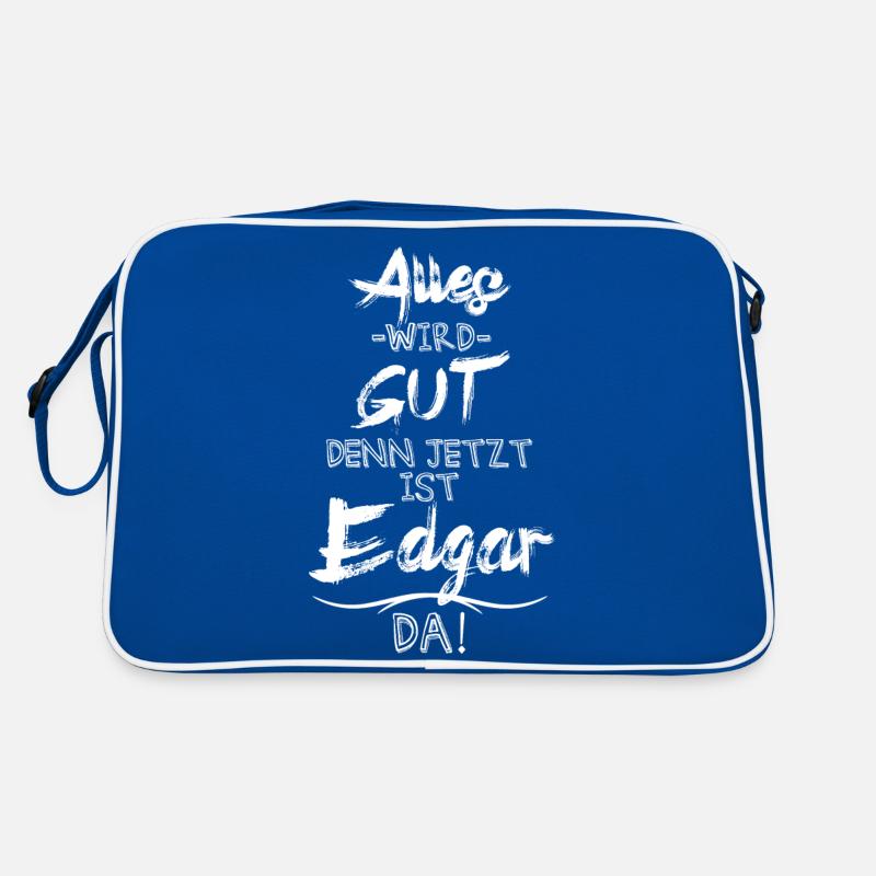 Alles wird gut denn jetzt ist Edgar da Retro Tasche