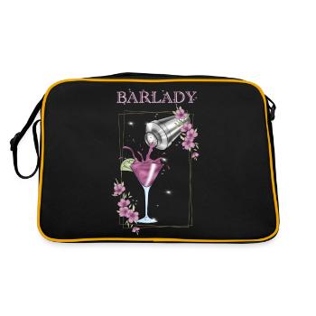 Barkeeper - Retro Tasche - Schwarz/Gold - Hinten