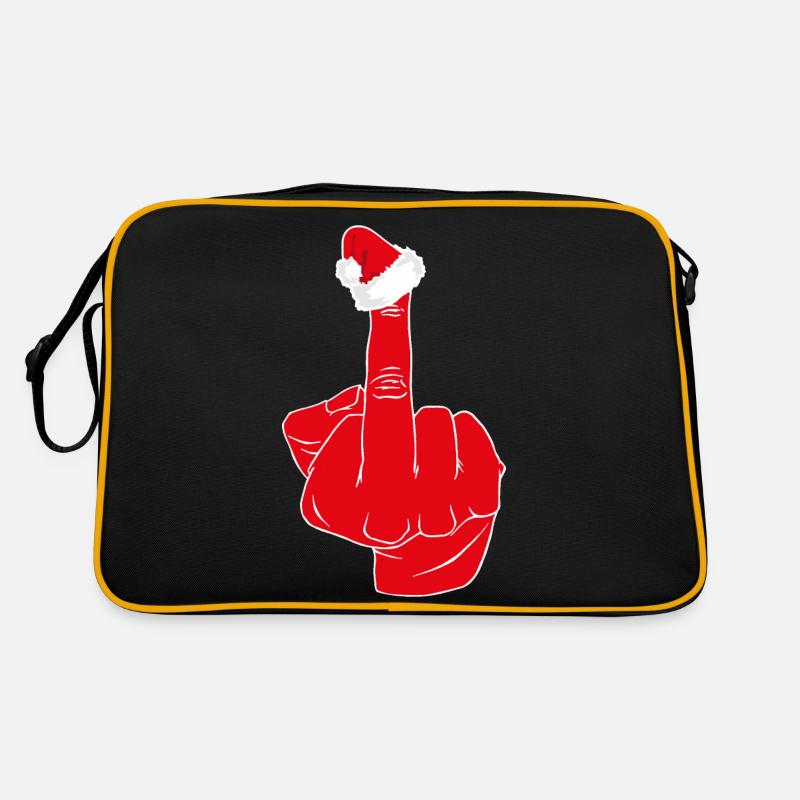 Weihnachtsheuchelei - Retro Tasche - Schwarz/Gold