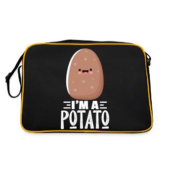 I'm A Potato – Potatoes Saying Funny Potato Lover - Retro Bag - black/gold - Back