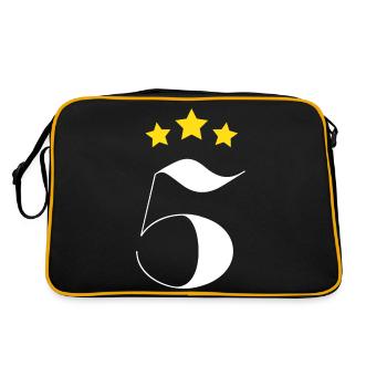 5ème anniversaire étoilé - Sac Retro - noir/or - Dos