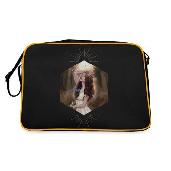 Papillons sur femme - Sac Retro - noir/or - Dos