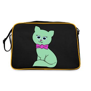 kitty - Retro Tasche - Schwarz/Gold - Hinten