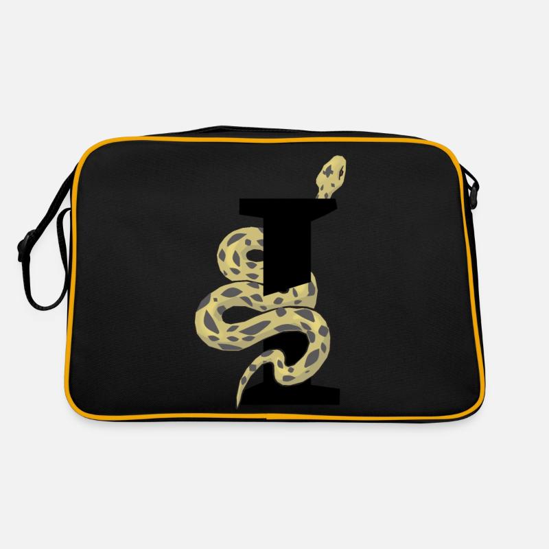 Buchstabe i Schlange Retro Tasche