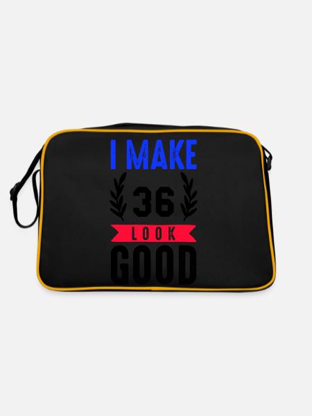 look good 36 - Retro Tasche - Schwarz/Gold - Hinten