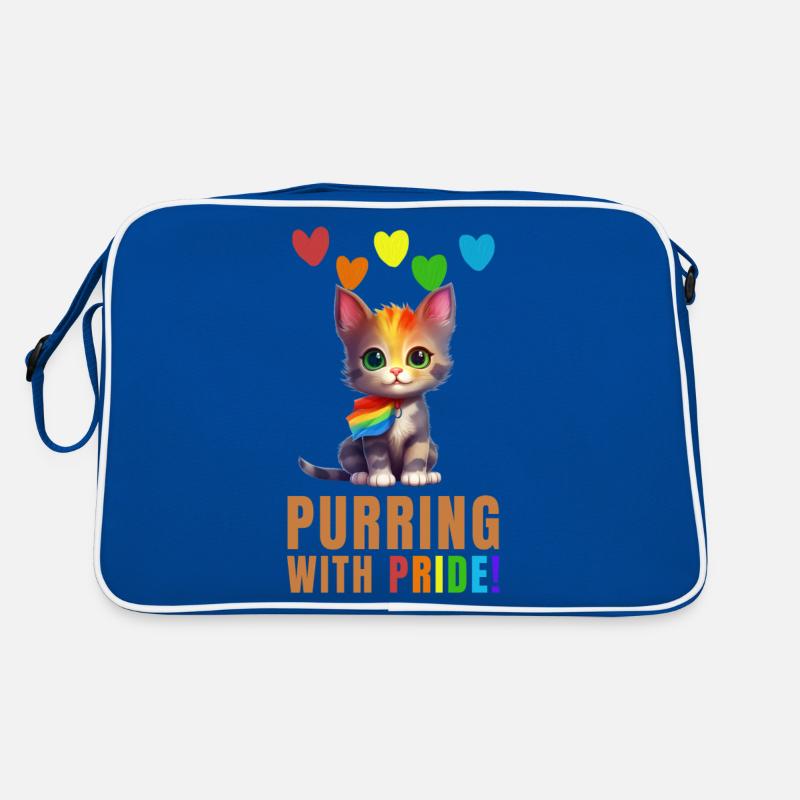 Gay pride - purring with pride Retro Bag