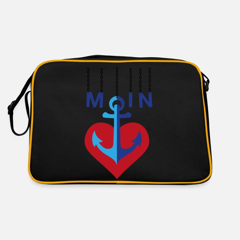 Moin mit Herz Retro Tasche
