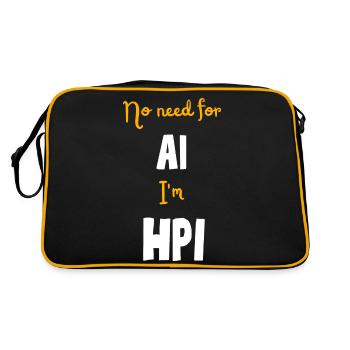 Pas besoin d'Intelligence artificielle je suis HPI - Sac Retro - noir/or - Dos