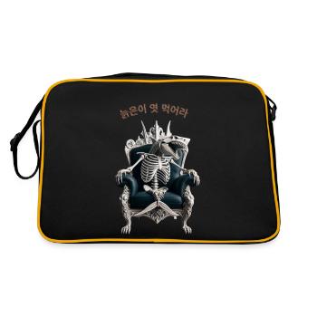 Throne Shark - Retro Bag - black/gold - Back