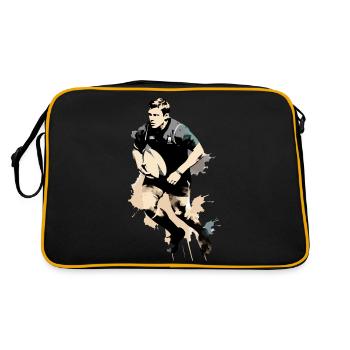 Nico the rugby player - Retro Bag - black/gold - Back