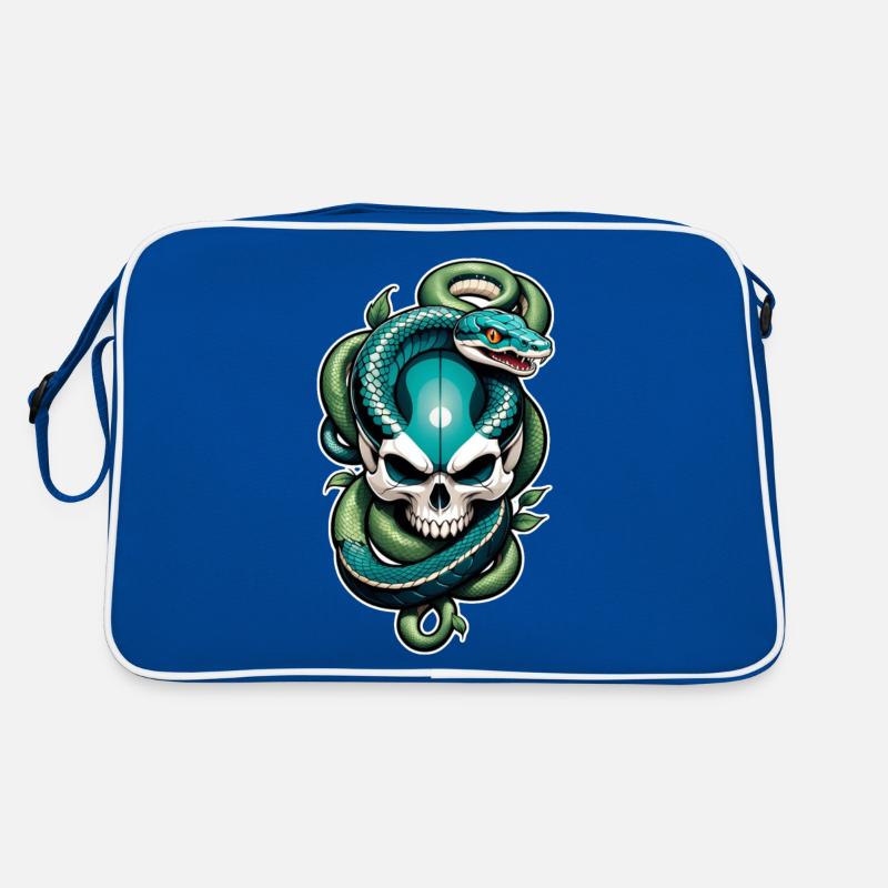 Snake Skeleton and Tattoo Retro Bag