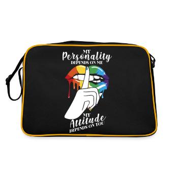 Ma personnalité dépend de mon attitude - Sac Retro - noir/or - Dos