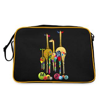 Giraffes - Retro Bag - black/gold - Back