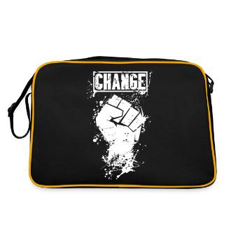 Révolution et changement Blanc - Sac Retro - noir/or - Dos