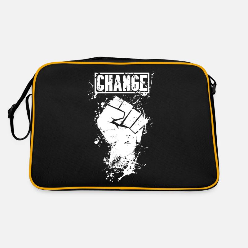 Revolution und Veränderung Weiß Retro Tasche