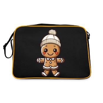 gingerbread man - Retro Bag - black/gold - Back