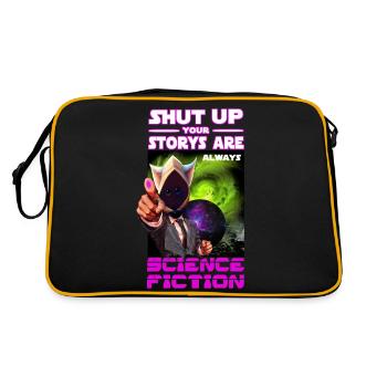 sci fi - Retro Tasche - Schwarz/Gold - Hinten
