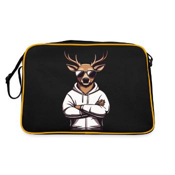 Reh Sonnenbrille Comic - Retro Tasche - Schwarz/Gold - Hinten