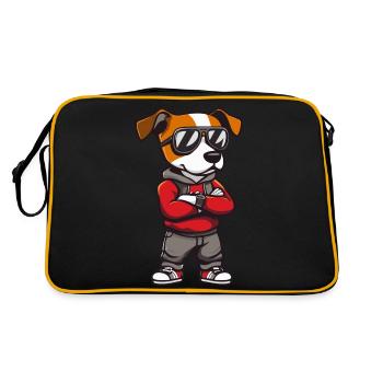 Jack Russel Terrier - Sac Retro - noir/or - Dos