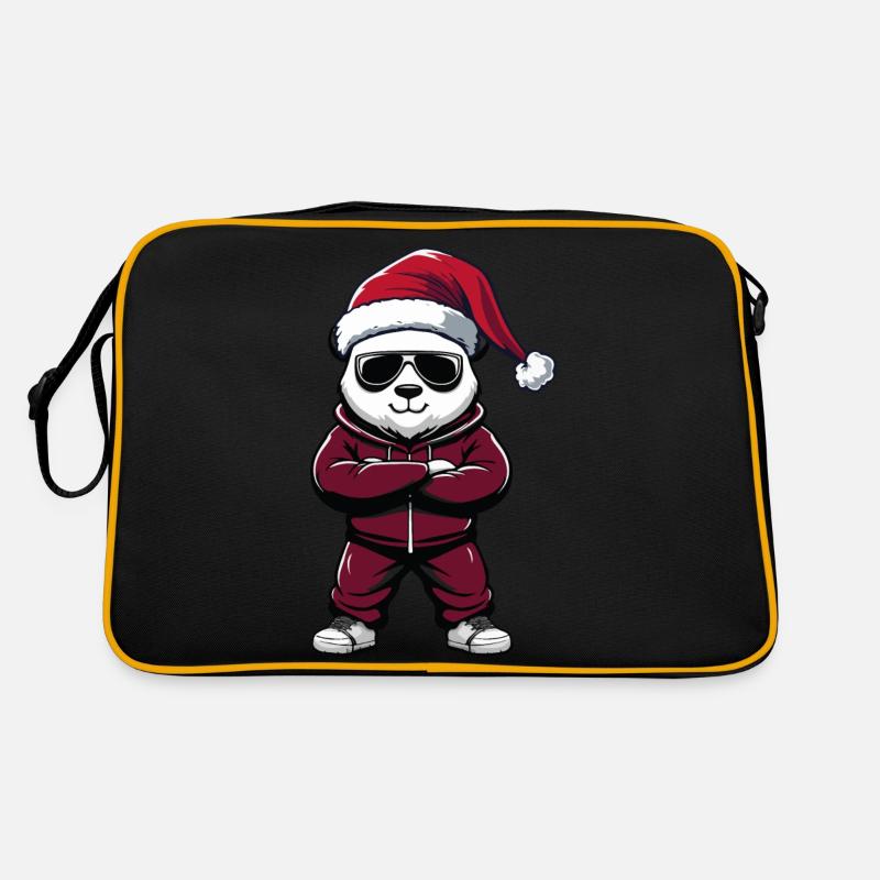 Panda Santa Claus Retro Bag