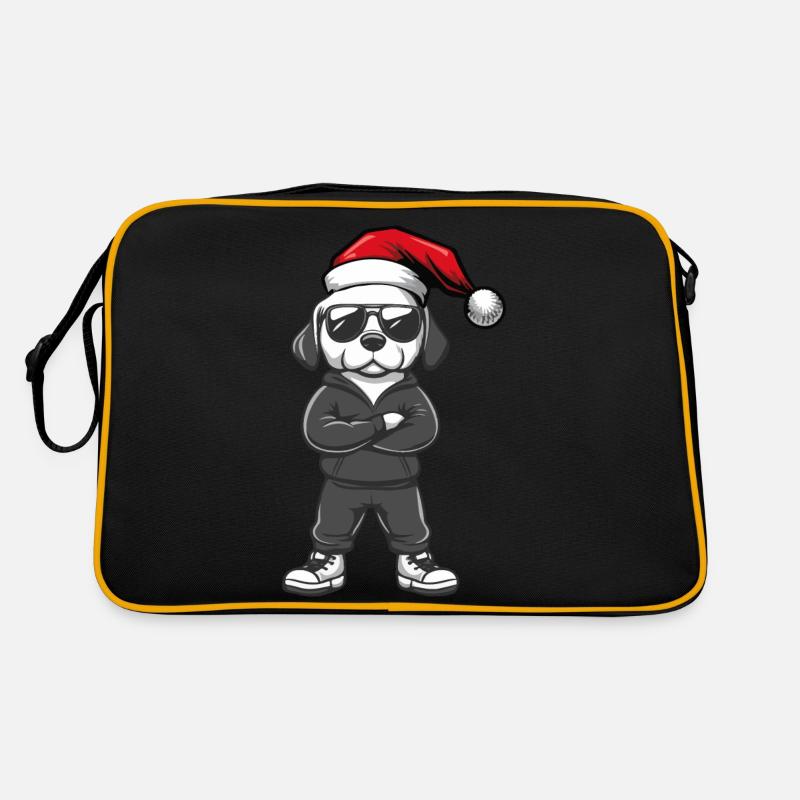 Dog Christmas Retro Bag