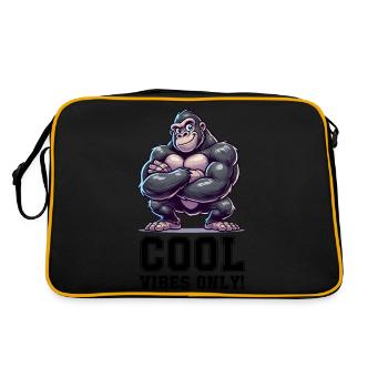 Gorilla Funny Cool - Retro Bag - black/gold - Back