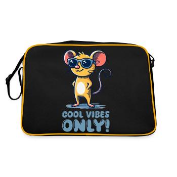 maus sonnenbrille cool - Retro Tasche - Schwarz/Gold - Hinten