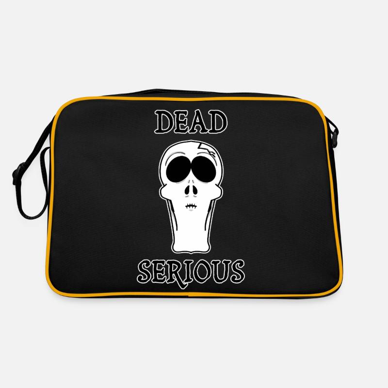 Funny Skull Death Dead Serious Dark Humor Goth Retro Bag