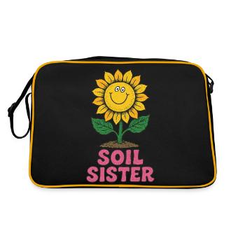 Sœur du sol - Sac Retro - noir/or - Dos