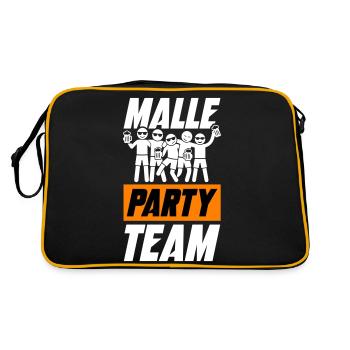 Malle Party Team - Retro Bag - black/gold - Back