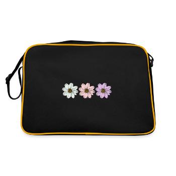 Fleur fleur pastel fleurs fleurs pastel lilas - Sac Retro - noir/or - Dos