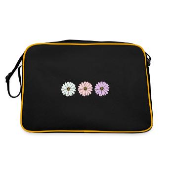 Fleur fleur pastel fleurs fleurs pastel lilas - Sac Retro - noir/or - Dos