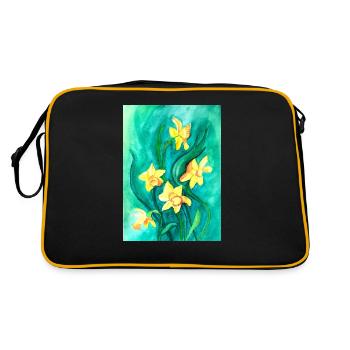 Daffodils - Retro Bag - black/gold - Back