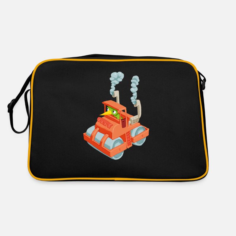 DampfRaupe - Retro Tasche - Schwarz/Gold