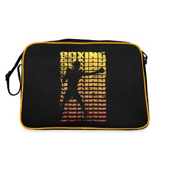 Boxing Boxer Shadow Vintage - Combat Sport - Retro Bag - black/gold - Back