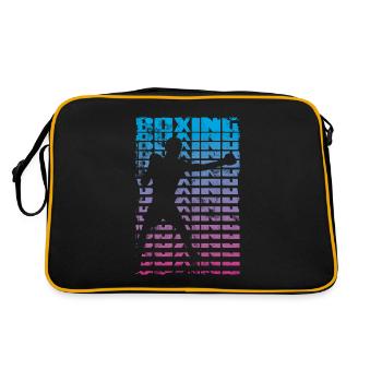 Boxing Boxer Shadow Vintage - Combat Sport - Retro Bag - black/gold - Back