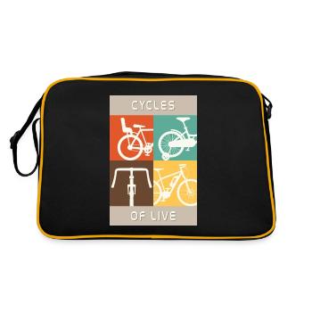Cycles de bike Fahrrad en direct - Sac Retro - noir/or - Dos