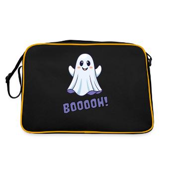 Cute Ghost - Retro Tasche - Schwarz/Gold - Hinten