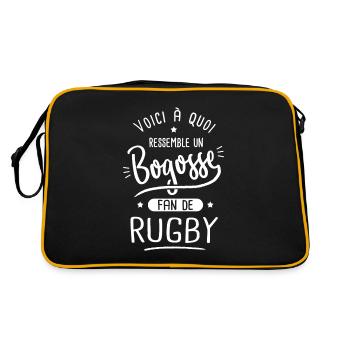rugby Bogosse joueur de rugby fan de rugby - Sac Retro - noir/or - Dos