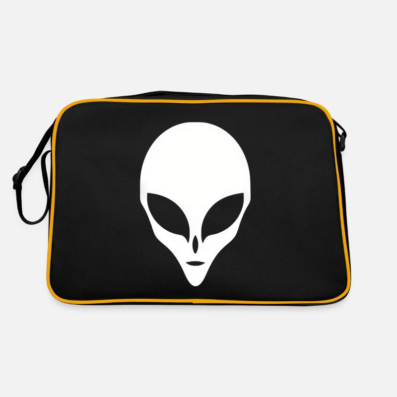 Alien Silhouette Head Face Retro Bag
