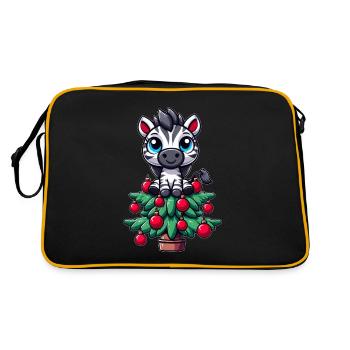 arbre de Noël zèbre drôle arbre de Noël fantaisiste - Sac Retro - noir/or - Dos