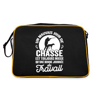 Mauvais Jour De Chasse Mieux Qu'un Jour De Travail - Sac Retro - noir/or - Dos