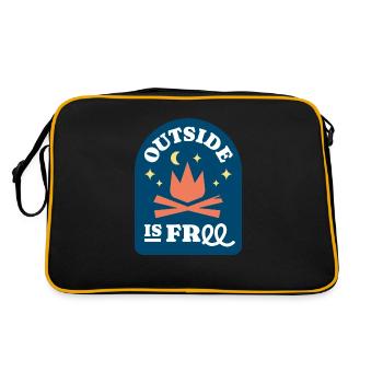 Outside is Free - Sac Retro - noir/or - Dos