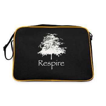 breathes - nature, tree and zen - Retro Bag - black/gold - Back