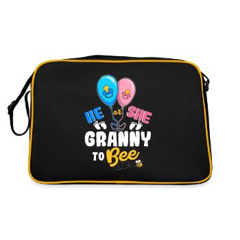He or She Granny To Bee Best Grandma Ever - Retro Bag - black/gold - Back